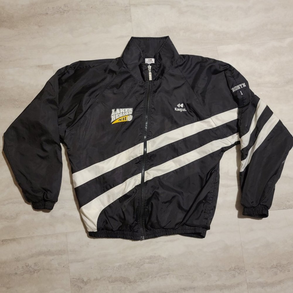 Vintage Kaepa Black Full Zip Windbreaker